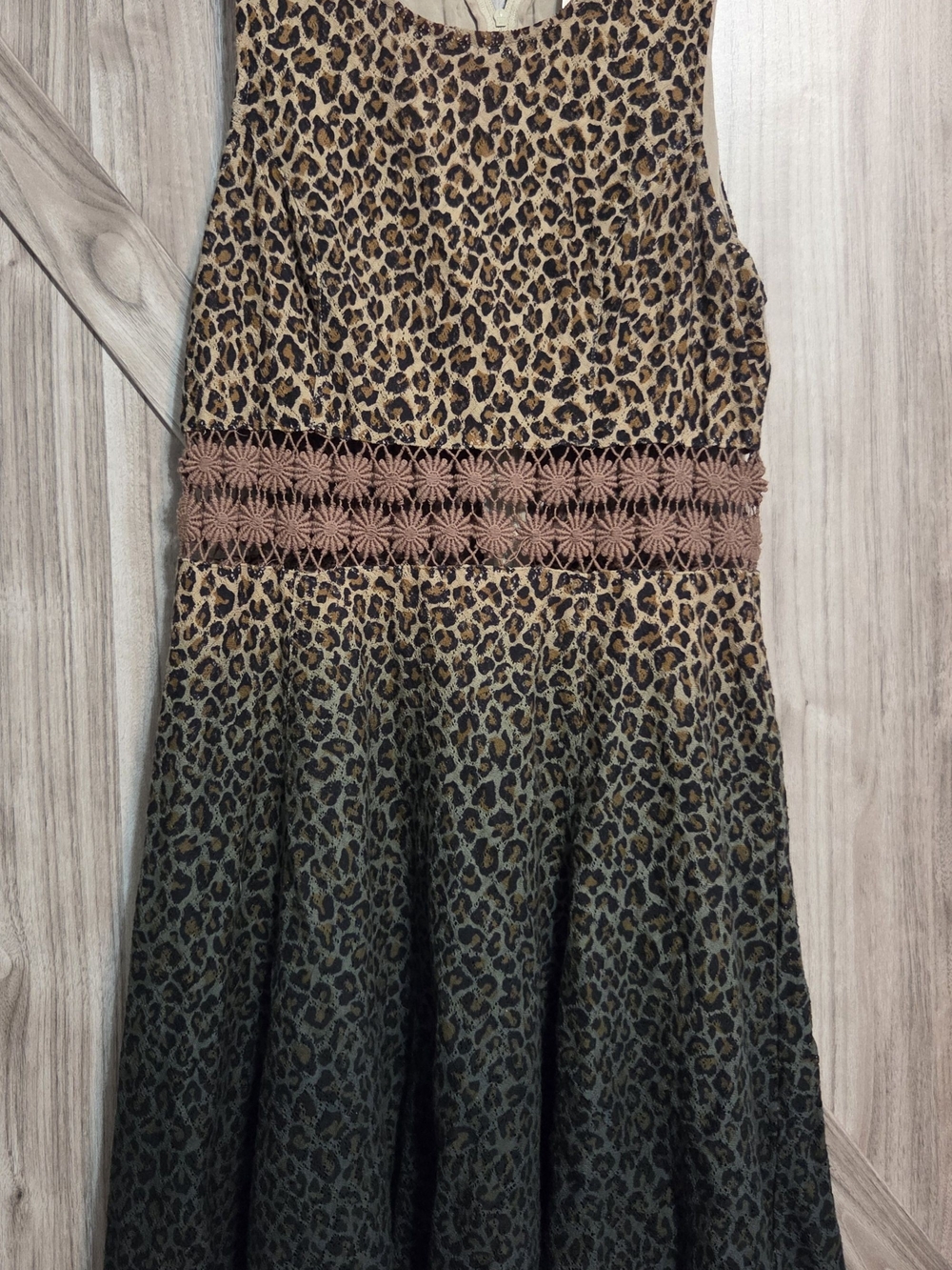 Free People Animal Print Ombre Dress